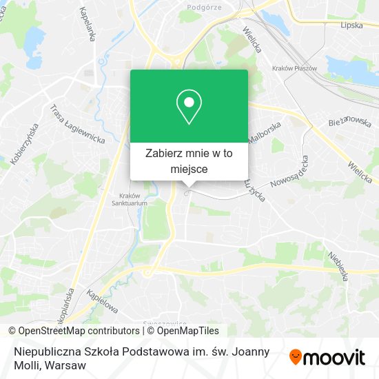 Mapa Niepubliczna Szkoła Podstawowa im. św. Joanny Molli