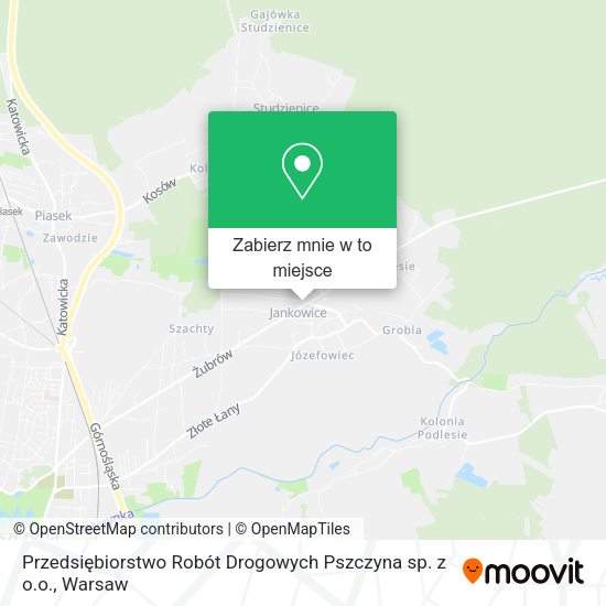 Mapa Przedsiębiorstwo Robót Drogowych Pszczyna sp. z o.o.