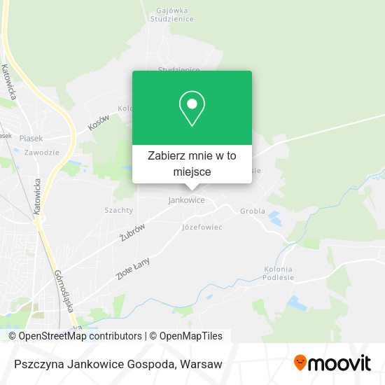 Mapa Pszczyna Jankowice Gospoda