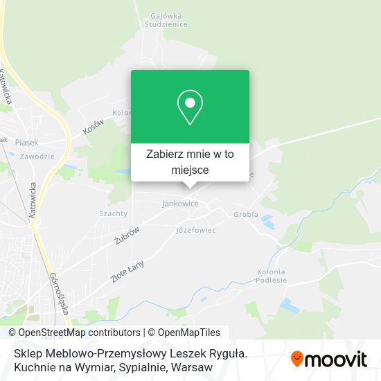 Mapa Sklep Meblowo-Przemysłowy Leszek Ryguła. Kuchnie na Wymiar, Sypialnie