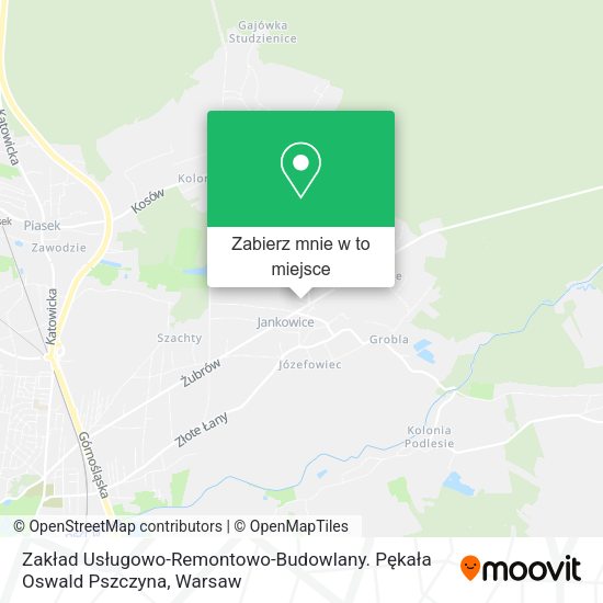 Mapa Zakład Usługowo-Remontowo-Budowlany. Pękała Oswald Pszczyna