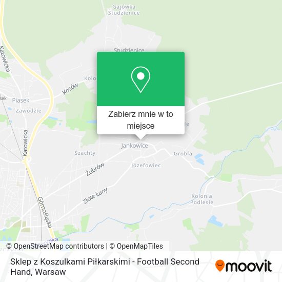 Mapa Sklep z Koszulkami Piłkarskimi - Football Second Hand