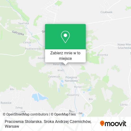 Mapa Pracownia Stolarska. Sroka Andrzej Czernichów