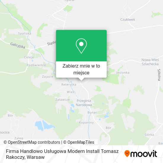 Mapa Firma Handlowo Usługowa Modern Install Tomasz Rakoczy