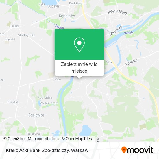 Mapa Krakowski Bank Spółdzielczy