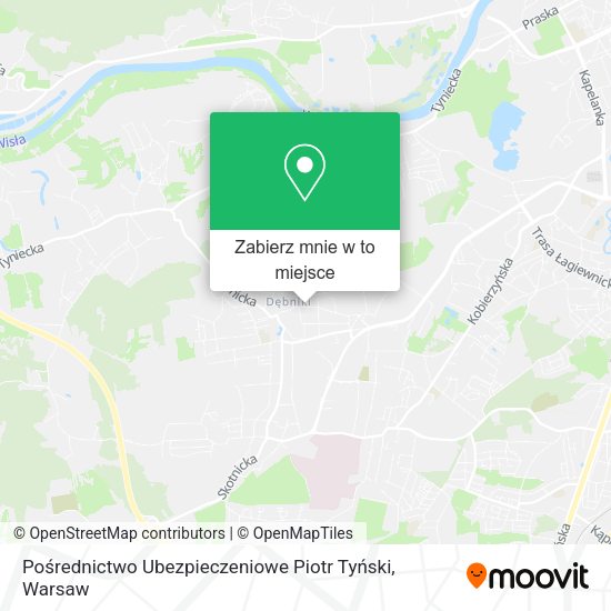 Mapa Pośrednictwo Ubezpieczeniowe Piotr Tyński