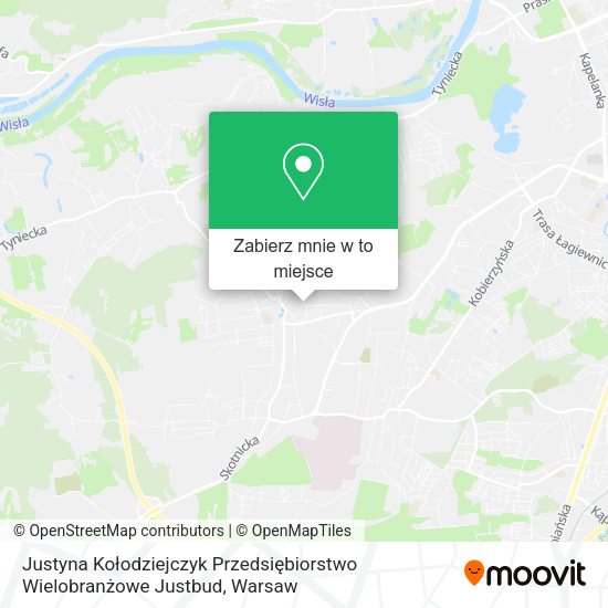 Mapa Justyna Kołodziejczyk Przedsiębiorstwo Wielobranżowe Justbud