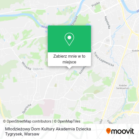 Mapa Młodzieżowy Dom Kultury Akademia Dziecka Tygrysek