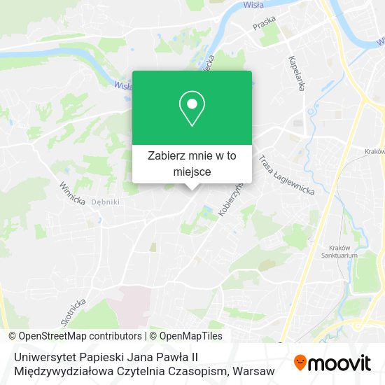 Mapa Uniwersytet Papieski Jana Pawła II Międzywydziałowa Czytelnia Czasopism