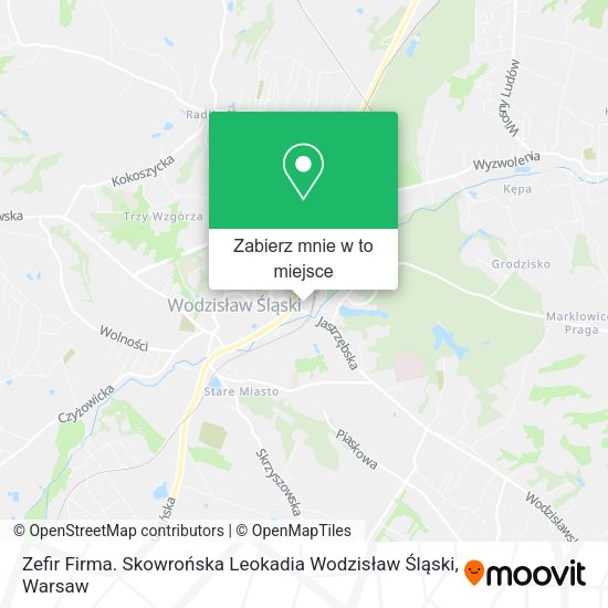 Mapa Zefir Firma. Skowrońska Leokadia Wodzisław Śląski