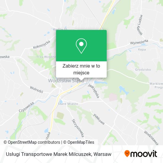 Mapa Usługi Transportowe Marek Milcuszek