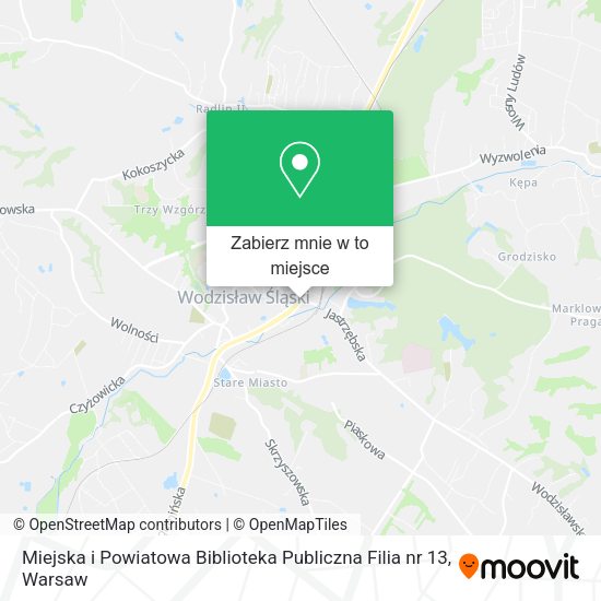 Mapa Miejska i Powiatowa Biblioteka Publiczna Filia nr 13