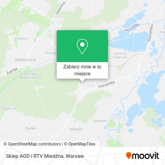 Mapa Sklep AGD i RTV Miedźna