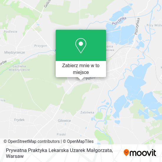 Mapa Prywatna Praktyka Lekarska Uzarek Małgorzata