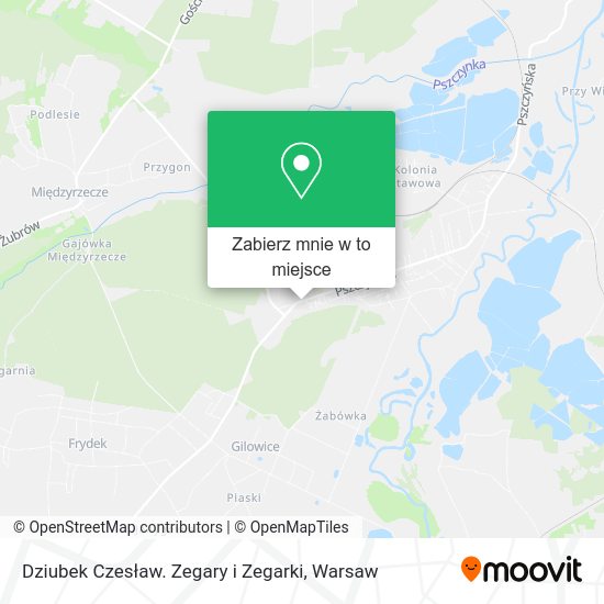 Mapa Dziubek Czesław. Zegary i Zegarki