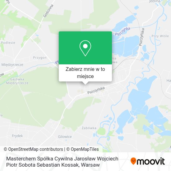 Mapa Masterchem Spółka Cywilna Jarosław Wojciech Piotr Sobota Sebastian Kossak