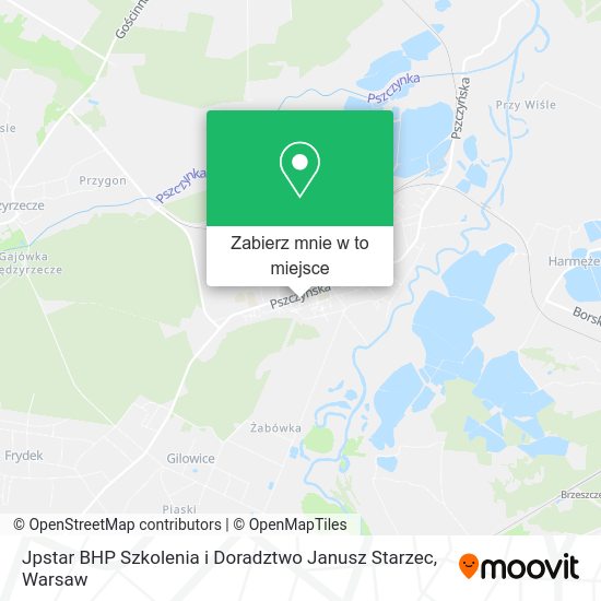 Mapa Jpstar BHP Szkolenia i Doradztwo Janusz Starzec