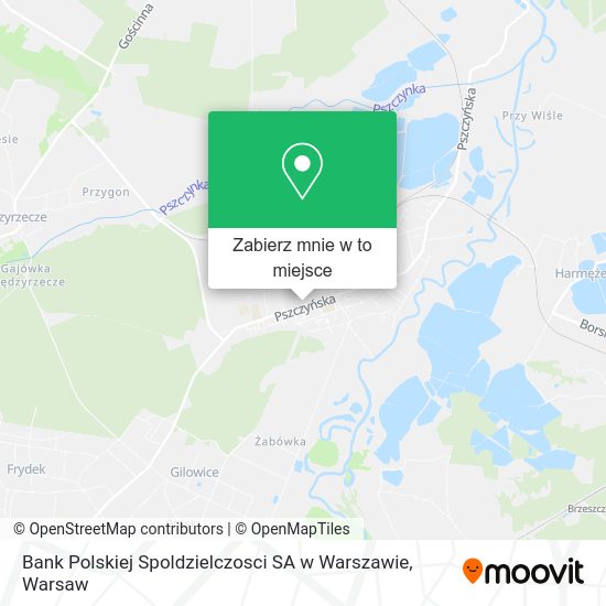 Mapa Bank Polskiej Spoldzielczosci SA w Warszawie