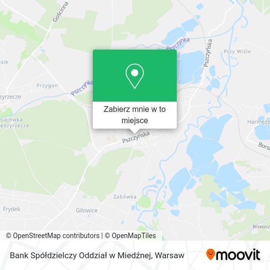 Mapa Bank Spółdzielczy Oddział w Miedźnej