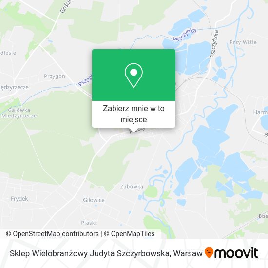 Mapa Sklep Wielobranżowy Judyta Szczyrbowska