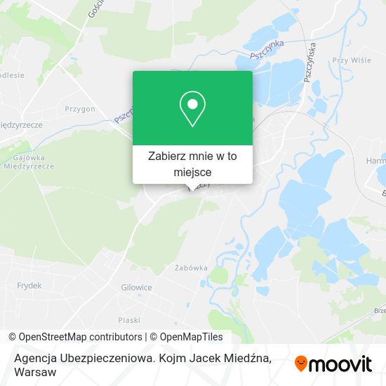 Mapa Agencja Ubezpieczeniowa. Kojm Jacek Miedźna