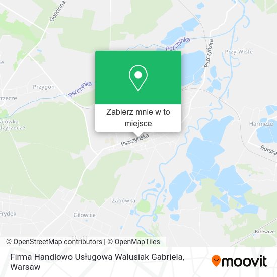 Mapa Firma Handlowo Usługowa Walusiak Gabriela