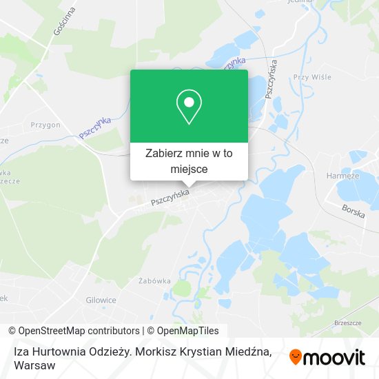 Mapa Iza Hurtownia Odzieży. Morkisz Krystian Miedźna