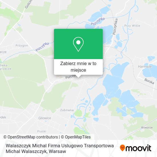 Mapa Walaszczyk Michal Firma Uslugowo Transportowa Michal Walaszczyk