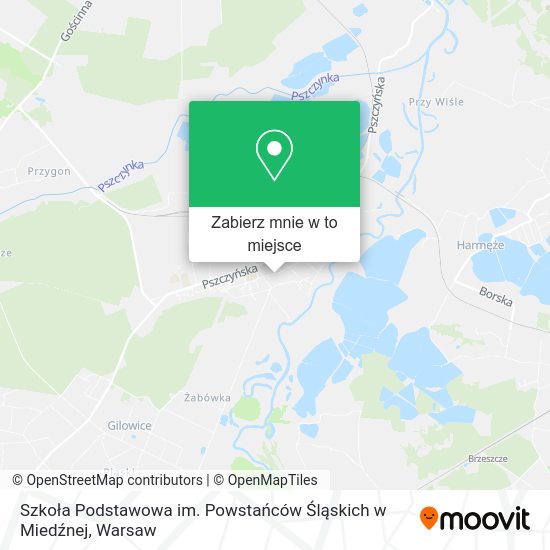 Mapa Szkoła Podstawowa im. Powstańców Śląskich w Miedźnej