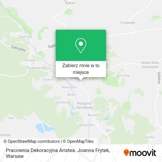 Mapa Pracownia Dekoracyjna Aristea. Joanna Frytek