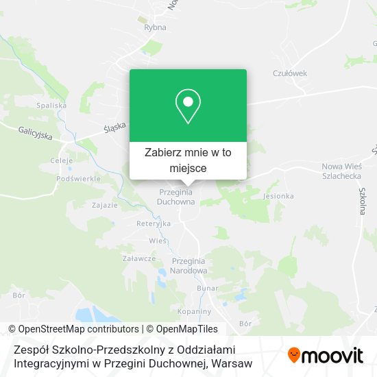 Mapa Zespół Szkolno-Przedszkolny z Oddziałami Integracyjnymi w Przegini Duchownej