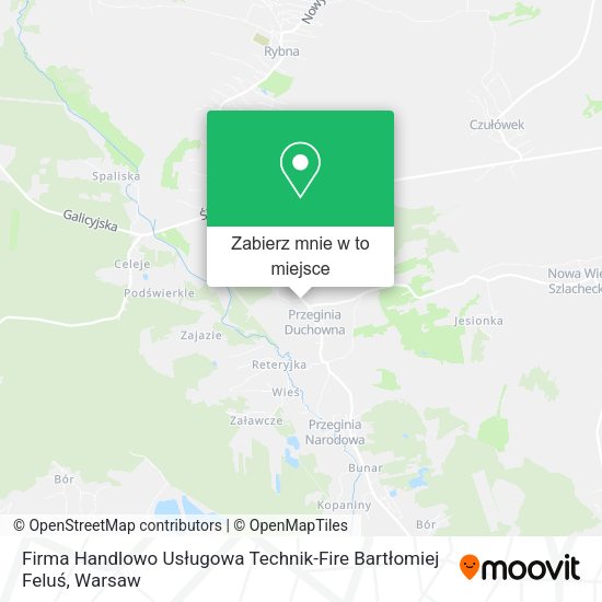 Mapa Firma Handlowo Usługowa Technik-Fire Bartłomiej Feluś