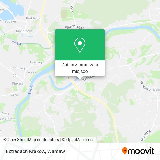 Mapa Extradach Kraków