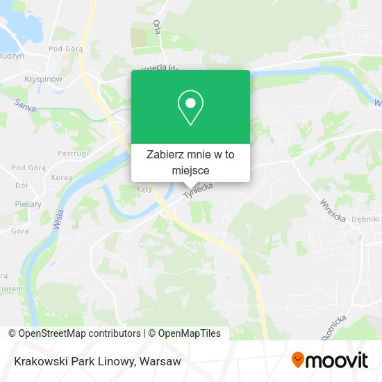 Mapa Krakowski Park Linowy