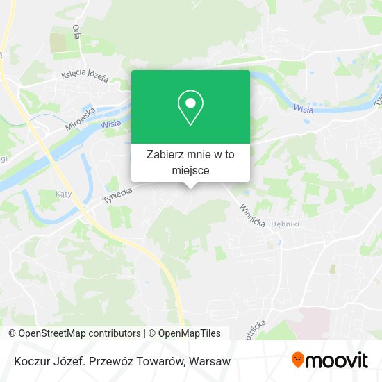 Mapa Koczur Józef. Przewóz Towarów