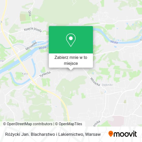 Mapa Różycki Jan. Blacharstwo i Lakiernictwo