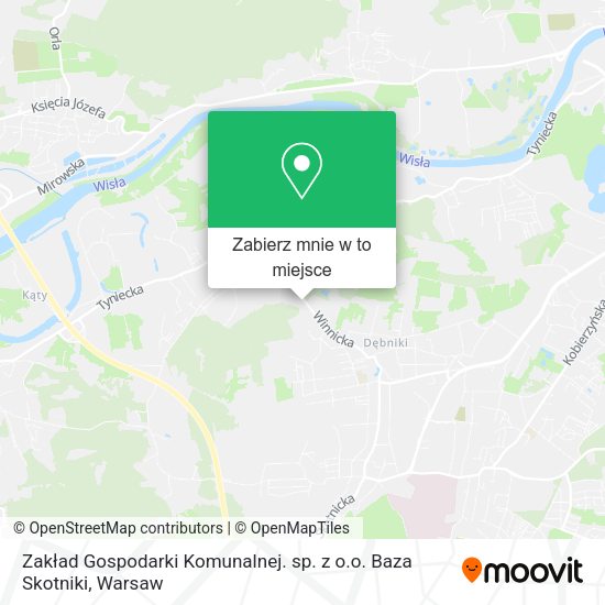 Mapa Zakład Gospodarki Komunalnej. sp. z o.o. Baza Skotniki