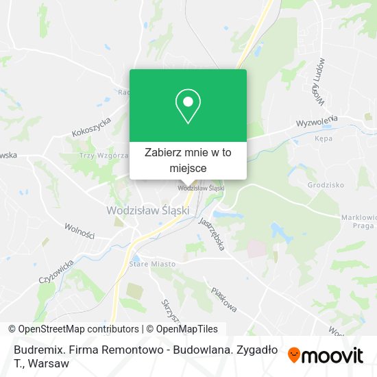 Mapa Budremix. Firma Remontowo - Budowlana. Zygadło T.