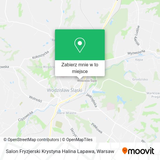 Mapa Salon Fryzjerski Krystyna Halina Lapawa