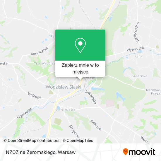 Mapa NZOZ na Żeromskiego