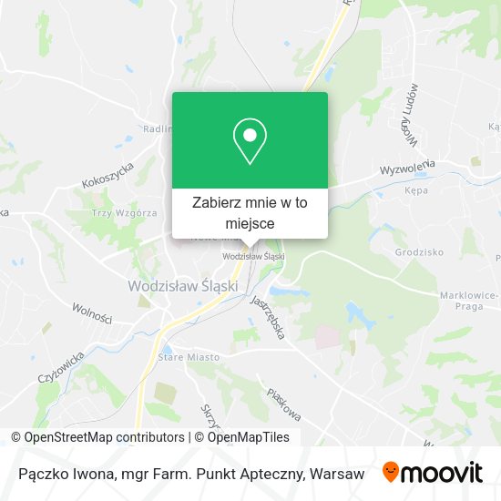 Mapa Pączko Iwona, mgr Farm. Punkt Apteczny