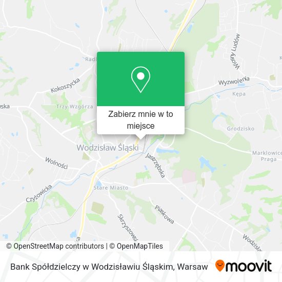 Mapa Bank Spółdzielczy w Wodzisławiu Śląskim