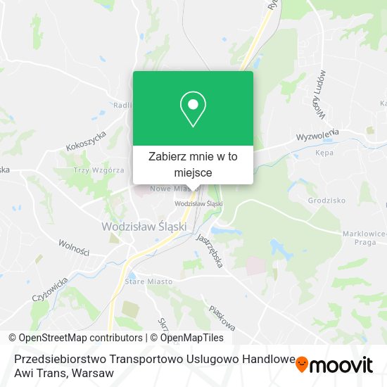 Mapa Przedsiebiorstwo Transportowo Uslugowo Handlowe Awi Trans