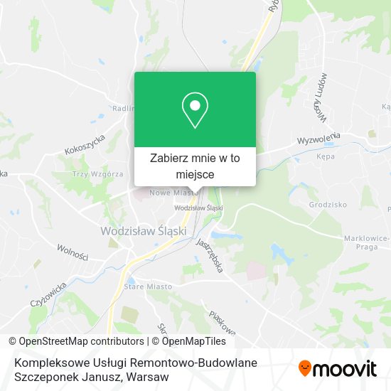 Mapa Kompleksowe Usługi Remontowo-Budowlane Szczeponek Janusz