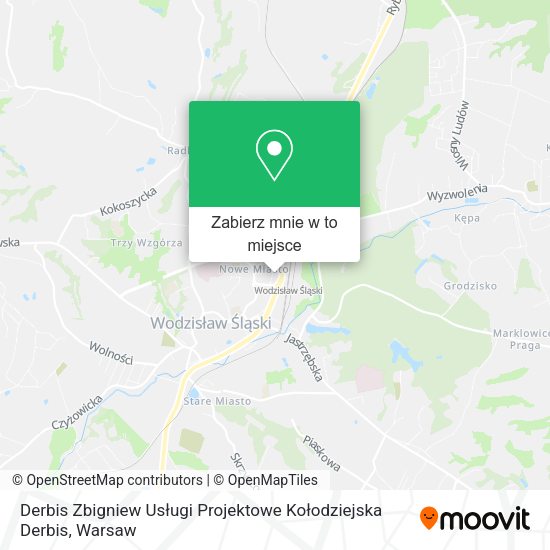 Mapa Derbis Zbigniew Usługi Projektowe Kołodziejska Derbis