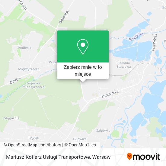 Mapa Mariusz Kotlarz Usługi Transportowe