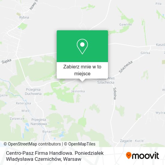 Mapa Centro-Pasz Firma Handlowa. Poniedziałek Władysława Czernichów