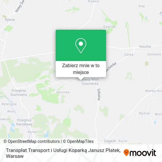 Mapa Transpłat Transport i Usługi Koparką Janusz Płatek