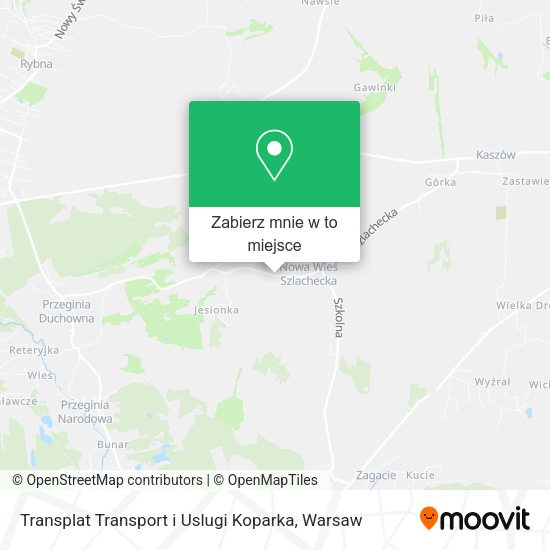 Mapa Transplat Transport i Uslugi Koparka