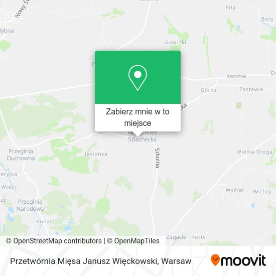 Mapa Przetwórnia Mięsa Janusz Więckowski